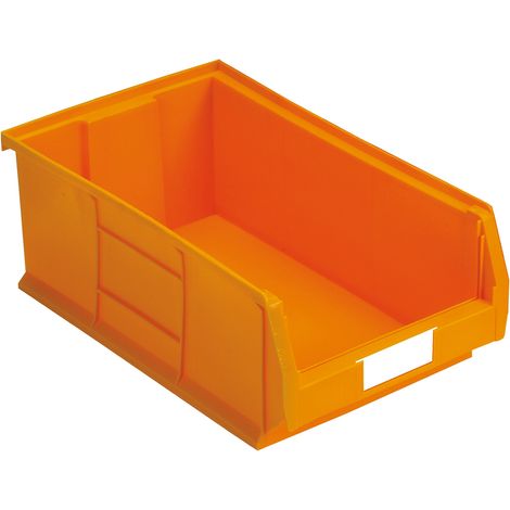 Bac de rangement RS PRO Orange en PP, 200mm x 315mm x 510mm ( Prix pour 1 ) (1/2)