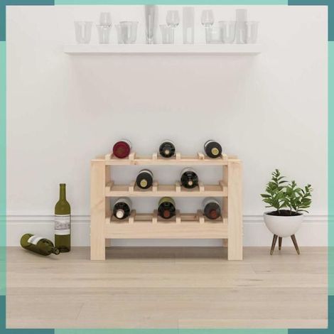 822561 Casier à vin 61,5x30x42 cm Bois de pin massif (1/5)