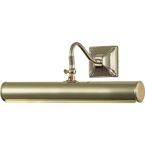 Elstead Picture Light - Applique da parete a 2 luci grande in ottone lucido, attacco E14 (1/2)