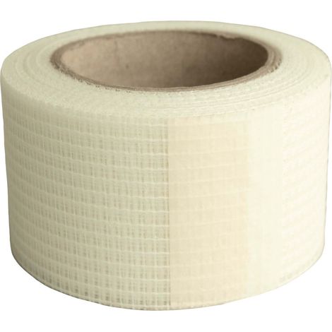 Dalsys Gewebeband, Fugenband für Innenbau Weiß, Gitterband Fugenband, Bewehrungsstreifen zum Verspachteln von Gipskartonplatten, rissfest - 5cm x 20m
