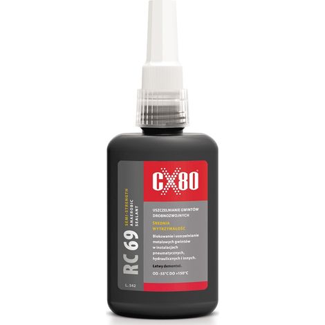CX80 RC69 50ML MATIÈRE D'ÉTANCHÉITÉ POUR FILETAGE MÉTALLIQUE BRUN - ÉTANCHÉITÉ SÛRE DES FILETAGES