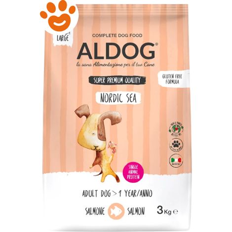 Aldog Dog Super Premium Medium Large Adult Nordic Sea - Sacco 3 Kg - Cibo Secco Cani