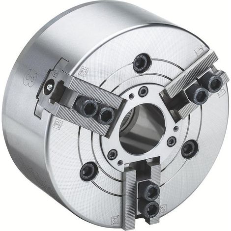 Röhm Power chuck KFD-HE 315, 3-jaw, fine serration 90°, cylindrical centering mount - 154829 (1/5)
