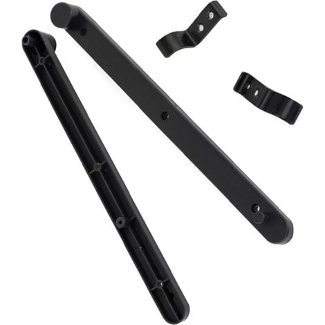 Rail de porte cachée pour armoire, lot 2, en plastique noir et fer (1/5)