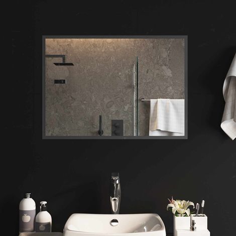 Teenpull – LED-Badezimmerspiegel Transparent 70 x 50 cm Gehärtetes Glas (1/5)