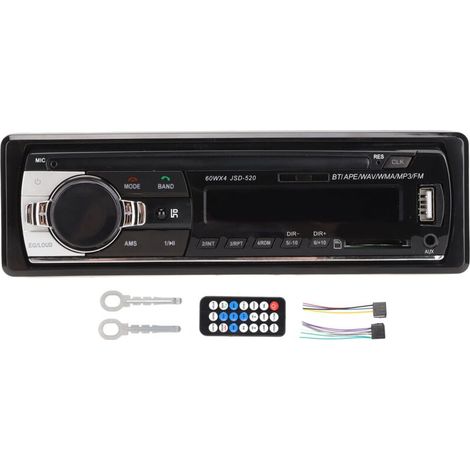 SJLERST Autoradio AI commande vocale affichage LED double connexion mains libres USB2.0 récepteur stéréo de voiture pour écouter de la musique