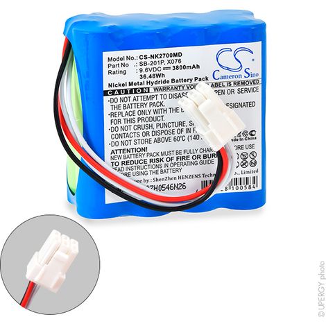 CS - Batterie médicale rechargeable Nihon Kohden X076 9.6V 3800mAh