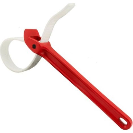 Llave de cinta 450 mm con mango de aleación de zinc y aluminio, nylon, 12 cm - MARCA