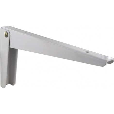 Escuadra plegable H.130xA.300mm en acero blanco. (1/2)
