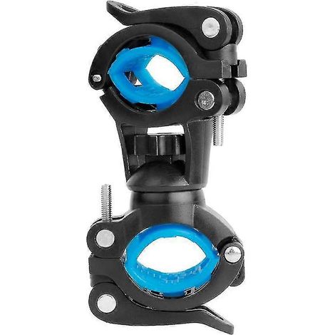 Support de lampe torche rotatif, support de phare de vélo noir et bleu (1/5)