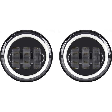 1 paire 4,5 pouces antibrouillard à led avec des yeux d'ange fit pour 1998-2015(noir) (1/5)