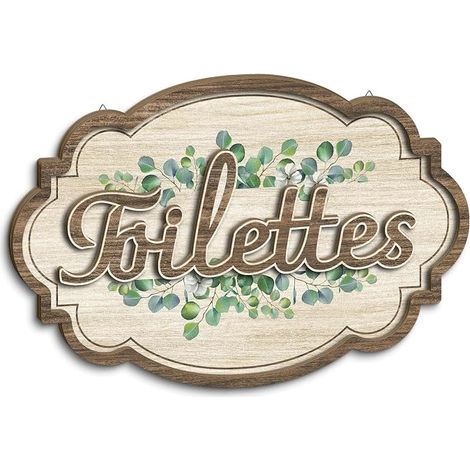 Putuo Decor Wall Plaque Toilet MDF Bathroom Restaurant Hotel