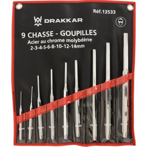 Satz von 9 Splint-Spülkästen dt DRAKKAR TOOLS - 13533