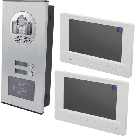 Intelligentes Video-Türklingel-Set aus ABS- und Aluminiumlegierung, 15 V, 1,2 A, 960p-Kamera mit ID-Kartenleser, Türspion, 100–240 V, EU-Stecker (1/5)