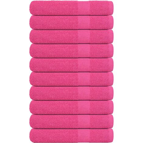 vidaXL Handtücher 10 Stk. Rosa 100x200 cm 360 g/m² 100% Baumwolle