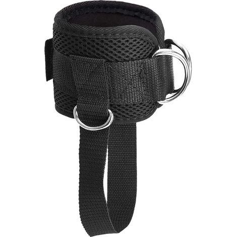 Ankle Straps - Padded Adjustable Cable Machine Attachment - For Leg Curl Hip Extension Glute Kickback - 1 Piece