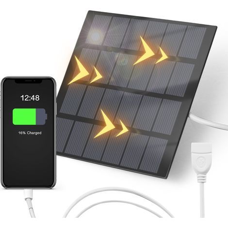 Panneau imperméable du chargeur solaire portable 1.5W 6V 6V pour le camping avec interface USB Charges mobiles Banques d'alimentation mini-ventilateurs LED LED (1/5)