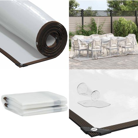 vidaXL Bâche transparente avec œillets 2x6 m polyéthylène (1/5)