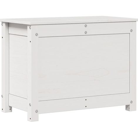 Maison Exclusive - Caja de almacenaje madera maciza de pino blanc