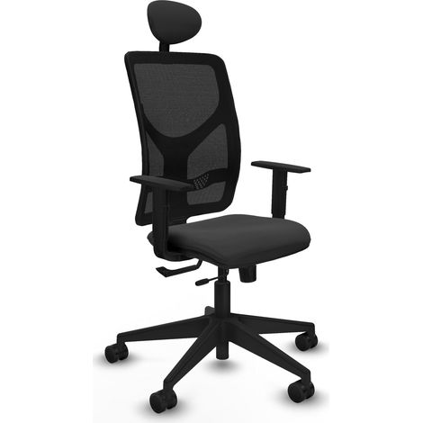Silla de oficina piqueras y crespo Motilla negro cómoda duradera (1/2)