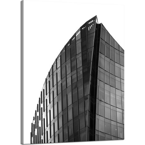 Lienzo impreso con la imagen de un rascacielos arquitectónico, 50x70 pulgadas.
