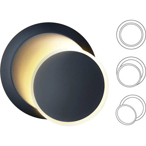 Applique murale noire, idéale pour les chambres, les couloirs, les salons et autres espaces intérieurs polyvalente pour une utilisation dans divers environnements domestiques.-AquaForge (1/4)