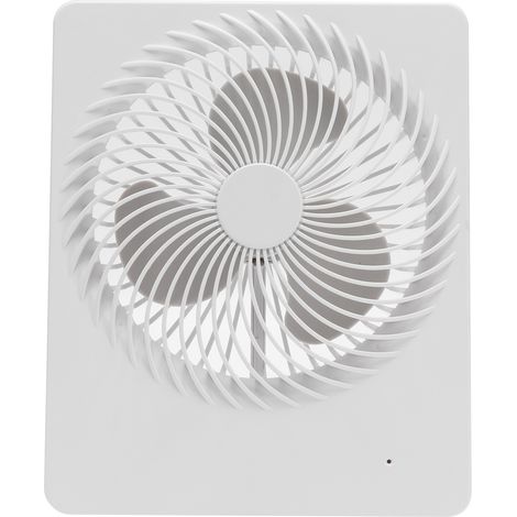 Leiser, weißer, wiederaufladbarer USB-Tischventilator für Zuhause, Büro, Studentenwohnheim (1/5)