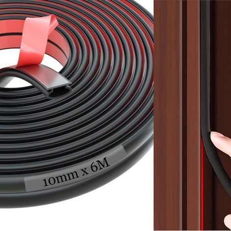 Joint d'isolation pour fenêtre profil D – Caoutchouc PVC autocollant – Anti-intempéries – Pour porte d'entrée (1/5)