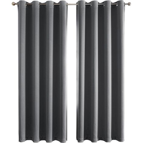 Cortinas opacas con aislamiento térmico para el salón (2 unidades) (1/5)