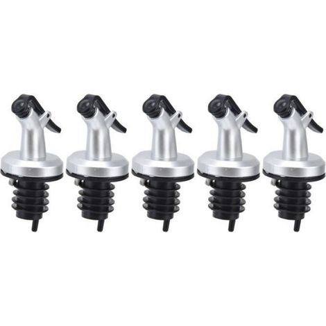 Garosa verseur de bouteille d'huile 5pcs bouteille d'huile bec étanche bouchon de bouteille de vinaigre de vin sûr pour le (1/4)