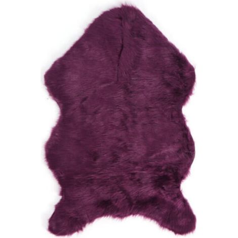 CFTGIW Rugcarpetarea Rugf Mouton de Mouton F F Tapis de Fourrure Entièrement en Peau de Mouton Concevoir Une élégance (Purple) (1/5)