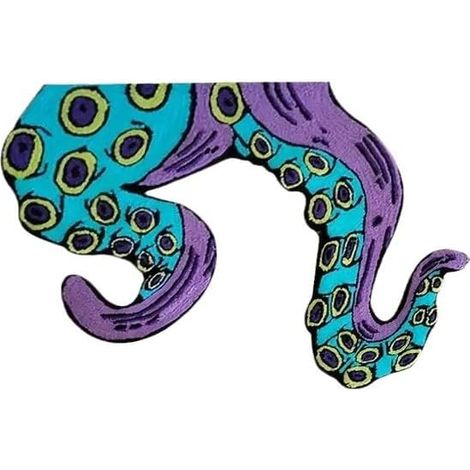 Tapis d'entrée antidérapant à motif tentacule de pieuvre fantastique, idéal pour la décoration d'Halloween et de Noël, 61 x 89 cm. (1/5)