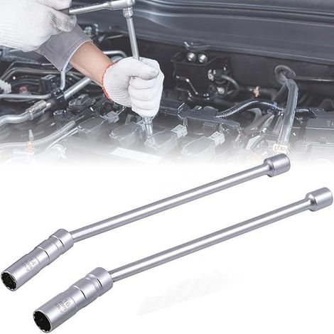 Universal Spark Plug Wrenches 14mm & 16mm 360° Rotating Magnetic Sockets Flexible 3/8" Car Motorcycle Truck Spark Plug Change (1/5)