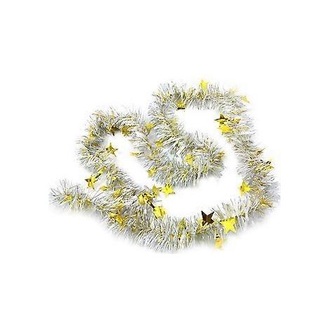Guirlande en matière métallique argentée brillante, longueur 2 m, pour décorations de sapin de Noël, guirlande artificielle pour des moments mémorables (1/3)
