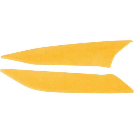 Panneau latéral de levier de vitesses en daim, compatible avec les BMW Série 3 G20 et G28 (2019-2021), conduite à gauche, jaune. (1/5)