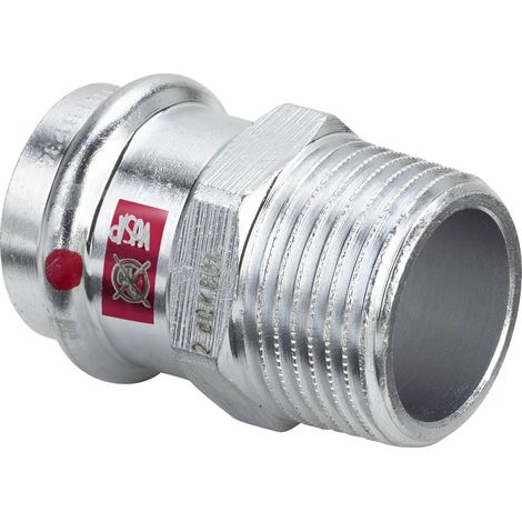 Viega Prestabo-Raccordo di transizione, d 42mm, R 11/4 acciaio non legato, zincato Modello 1111, 704810