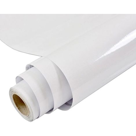 Adhesive Paper for Furniture 60x5m – Waterproof, Decorative and Protective Vinyl Film, Easy to Apply, Modern Glossy White