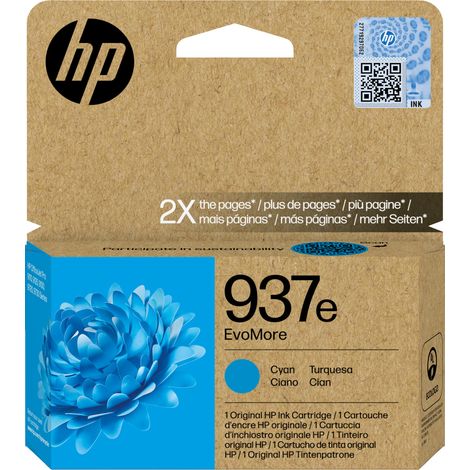 HP Cartuccia di inchiostro ciano originale 937e EvoMore (1/4)