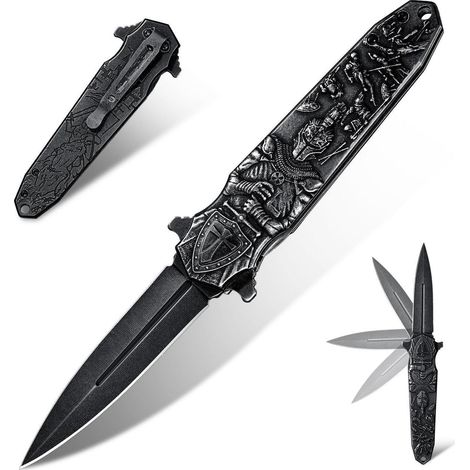 Couteau pliant acier 5Cr15MoV, camping extérieur, randonnée, quotidien, compact