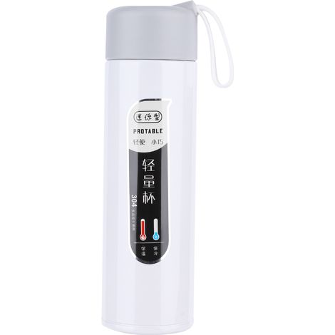 Gobelet Thermique - Acier Inoxydable 304 - Isolation Sous Vide 12 Heures - Pour Voyage Et Bureau - 320ml Blanc (1/5)