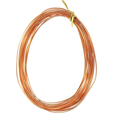 De Fil D'Aluminium Plat 24 Gauge 16.40 ft Fil Souple Marron Clair (1/5)