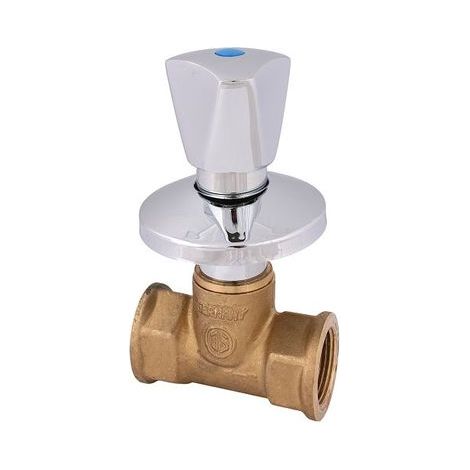 Schlösser Armaturen UP-VENTIL, DREIKANTHAUBENGRIFF DN25, IG 1", MESSING (1/2)