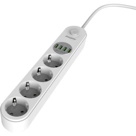 PRESA MULTIPLA ENERGIZER 3 SCHUKO + 6 USB A CON INTERRUTTORE