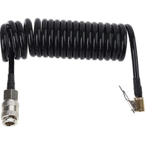Tuyau d'air flexible à ressort 3/10/15 m, raccord pour compresseur, chambre à air gonflable (1/5)