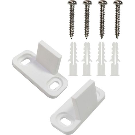 lot de 2 guide de sol pour porte coulissante, blanc (1/5)