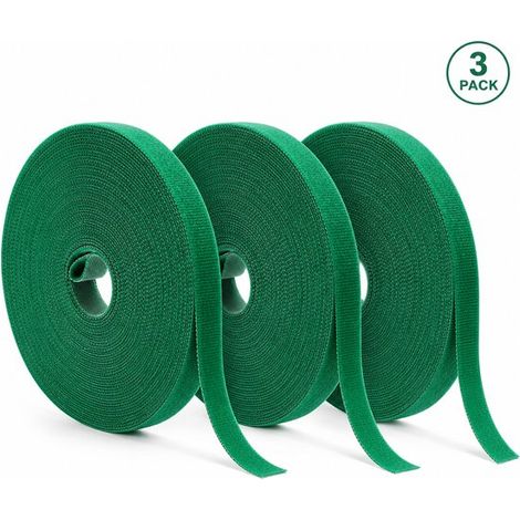 3-teiliges Set zum Anbinden von Gartenpflanzen wiederverwendbares Bindeband geeignet für Kletterpflanzen Klett-Kabelbinder zum Binden und Sichern 10 (1/5)