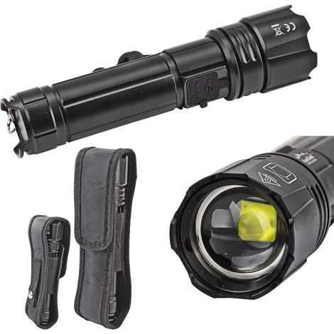Kestek Aluminium LED Taschenlampe KTFL-4, 3 Leuchtstufen, mit Akku (1/5)