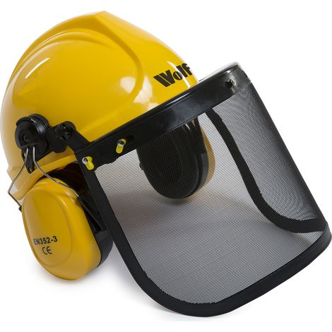 Wolf Forestry Safety Hard Helmet, Chainsaw Protection, Ear Defenders & Mesh Visor