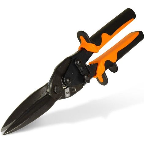 Edma – Cisaille à tôle type aviation 75mm – Coupe nette pour zinc et inox – Ergonomique et robuste – 10655