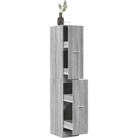 Apothekerschrank Grau Sonoma 30x41x174,5 cm Holzwerkstoff